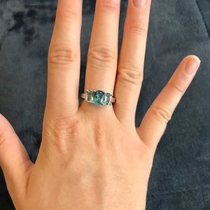 Lab Topaz and Sterling Silver Ring